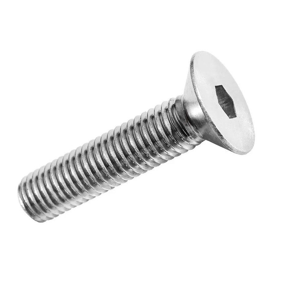 PARAFUSO ALLEN 6X20 MA CABECA CHATA A2-70 INOX PASSO 1 ROSCA INTEIRA