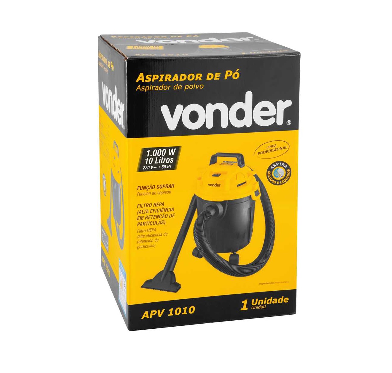 ASPIRADOR E SOLIDOS E L�QUIDOS APV1010 220V 1000WATS 10 LITROS - Foto 8