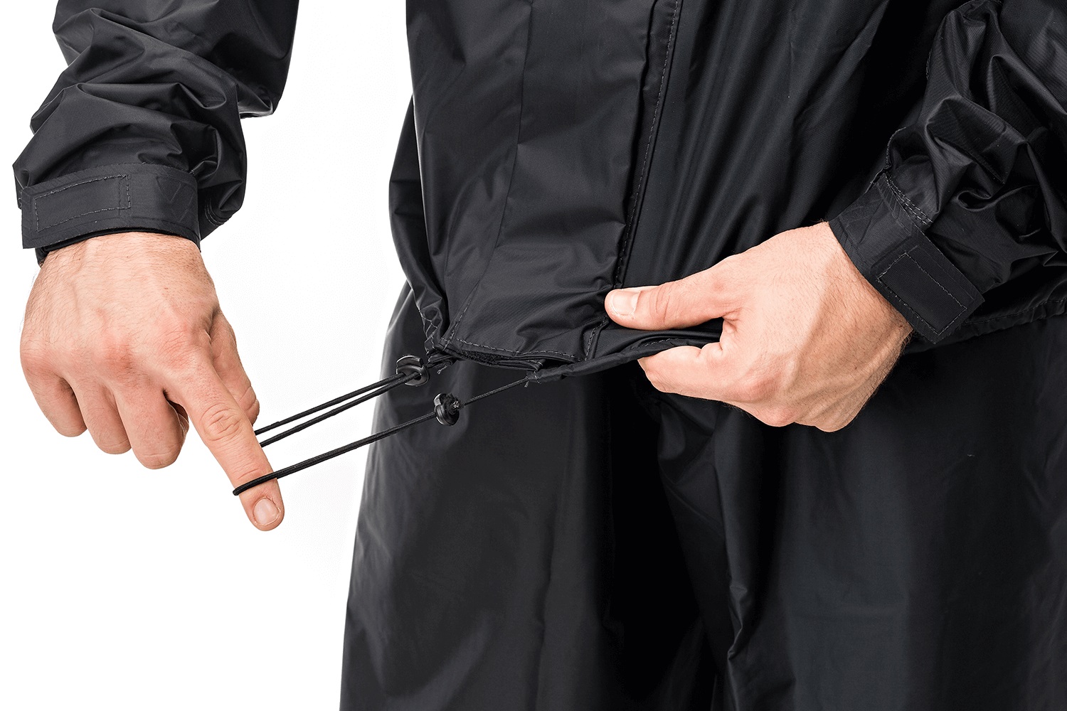 CONUNTO NYLON PRETO G (CAL�A E JAQUETA) COM GOLA ZIPPER E VELCRO CA42187 - Foto 2