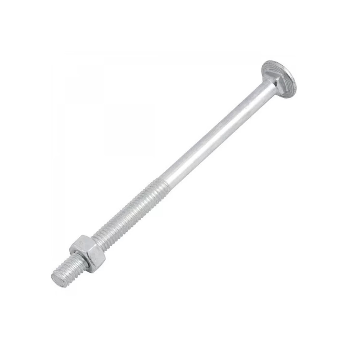 PARAFUSO FRANCES 1/2X7 WW GRAU 2 PASSO 12 COM PORCA ZINCADO BRANCO
