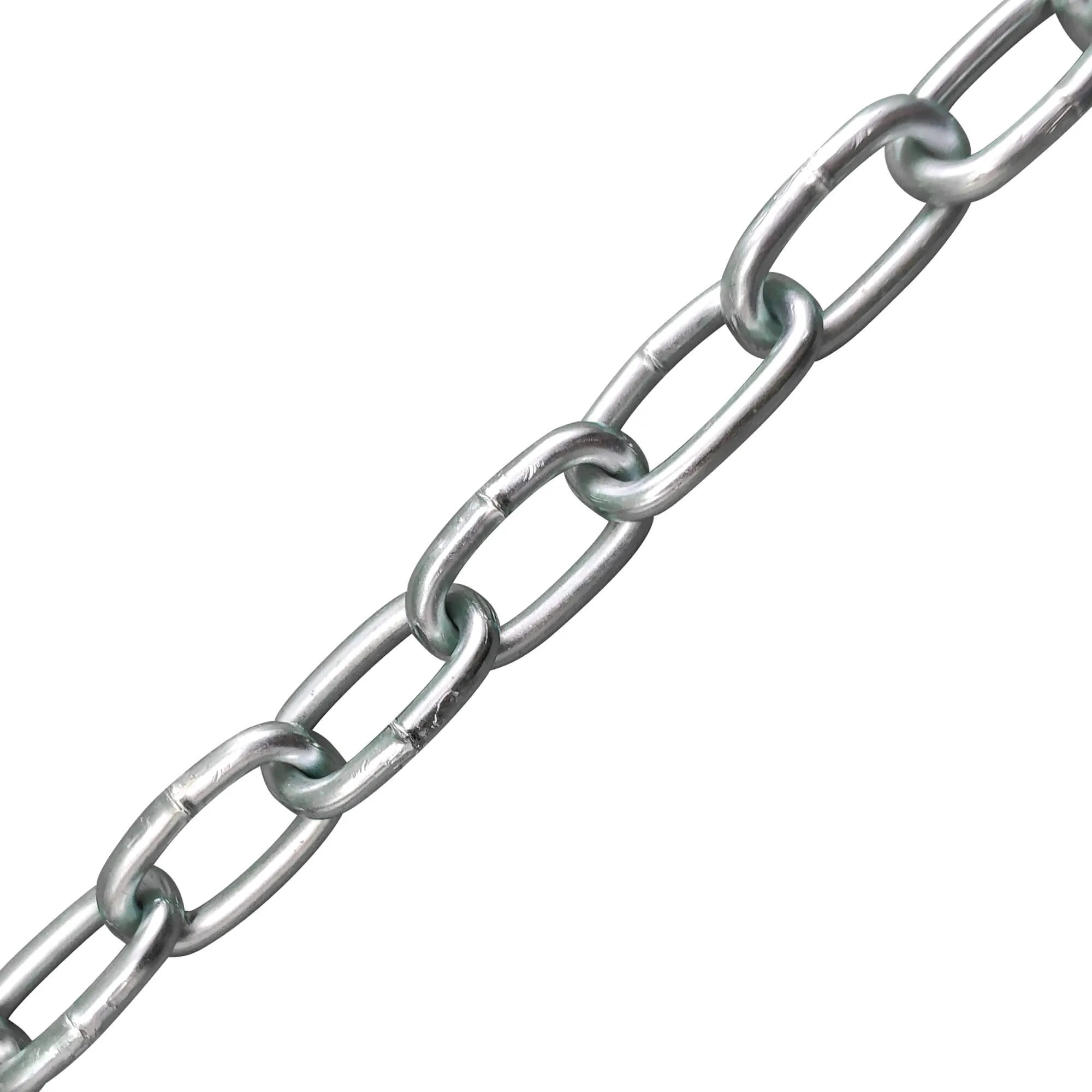CORRENTE SOLDADA 4,7MM ZINCADA BRANCA - SACO 10KG - (APROXIMADAMENTE 2,2 MT/KG) (A)