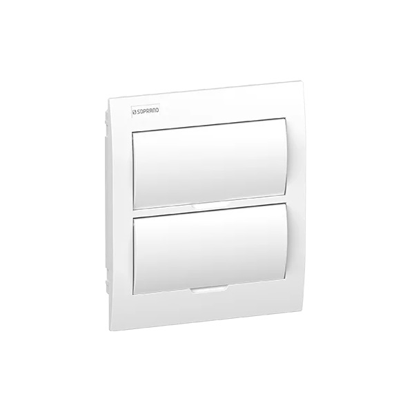 QUADRO DISTRIBUICAO EMBUTIR 24 DISJUNTOR DIN BRANCO IEC/PB (COM BARRAMENTO) - Foto 1