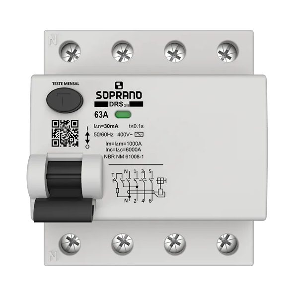 INTERRUPTOR DIFERENCIAL RESIDUAL DR 63A (3 POLOS) DRS4 GIII (1,2/50 UIMP) TIPO AC - Foto 1