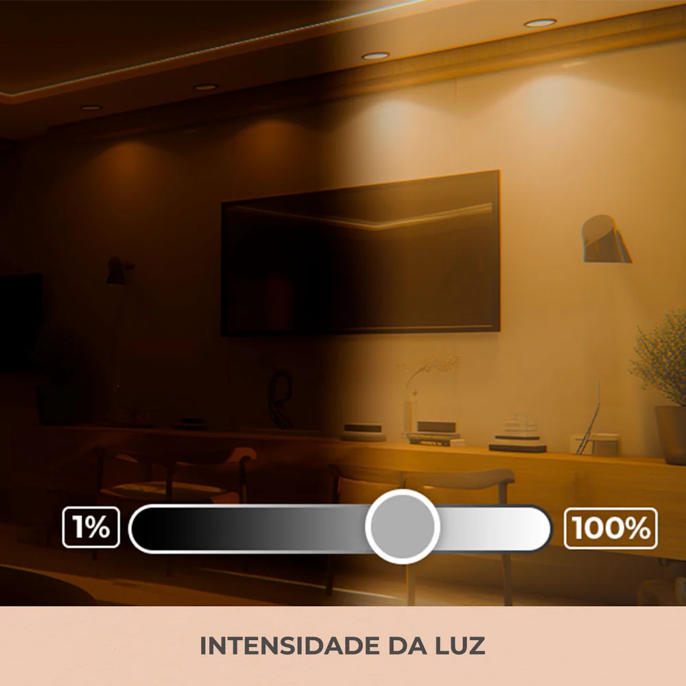 INTERRUPTOR INTELIGENTE DIMMER BRANCO 10A VIDRO/ABS 4X2 (WI-FI) EKAT-T3073WB - Foto 1