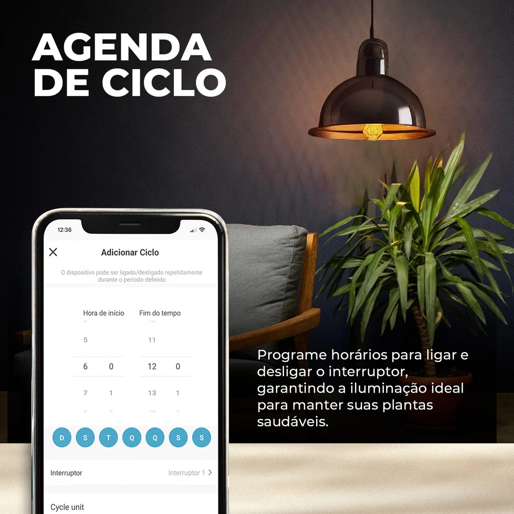 INTERRUPTOR INTELIGENTE TOUCH 2.5D 6 BOTOES BRANCO VIDRO/ABS 4X4 (WI-FI) EKAT-T3074-6W - Foto 1