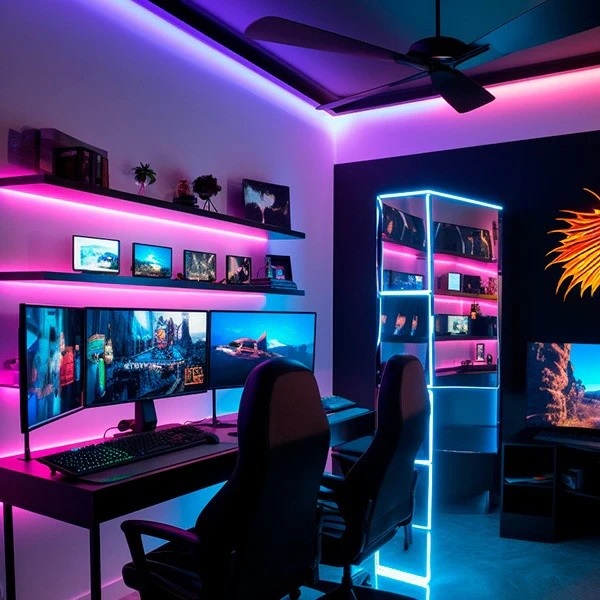 KIT FITA LED INTELIGENTE 12V 60 LEDS/METRO (ROLO 5 METROS) COM SILICONE RGB-IC DREAMCOLOR (WI-FI) EKCL-T3337 - Foto 1