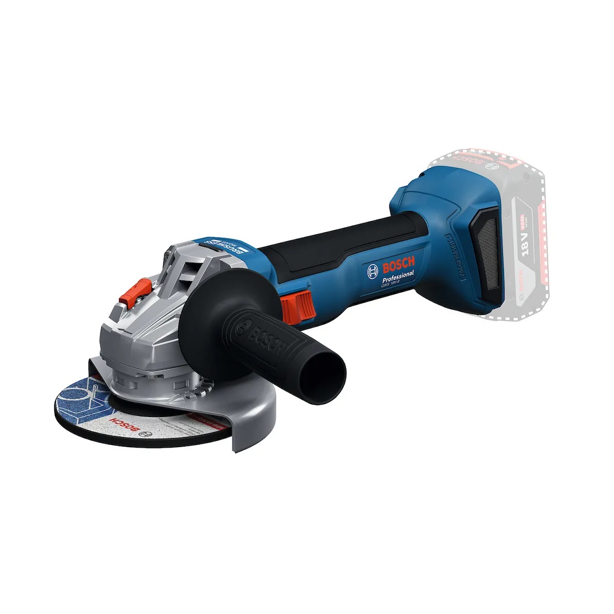 ESMERILHADEIRA ANGULAR 4.1/2 E 5  GWS 18V 800W BRUSHLESS SEM CARREGADOR E SEM BATERIA - Foto 1