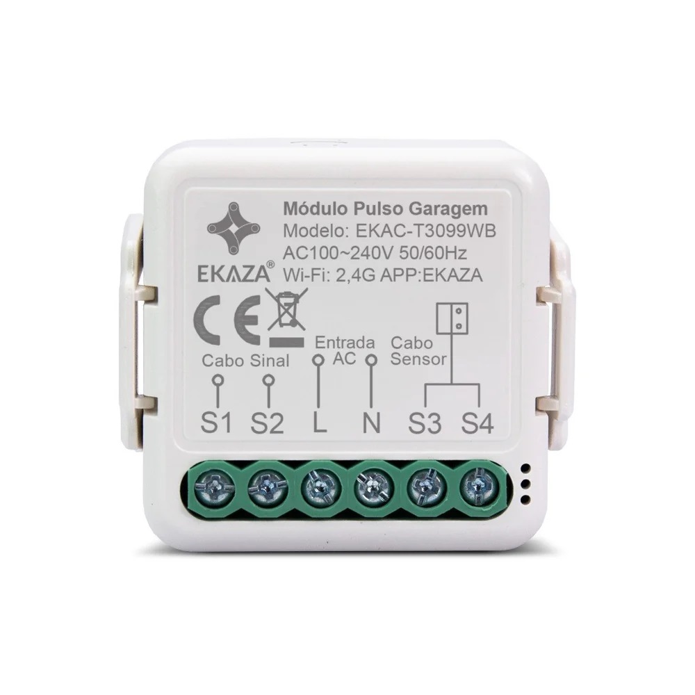 MINI MODULO INTERRUPTOR PULSO GARAGEM COM SENSOR WIFI+BLE EKAC-T3099WB - Foto 2