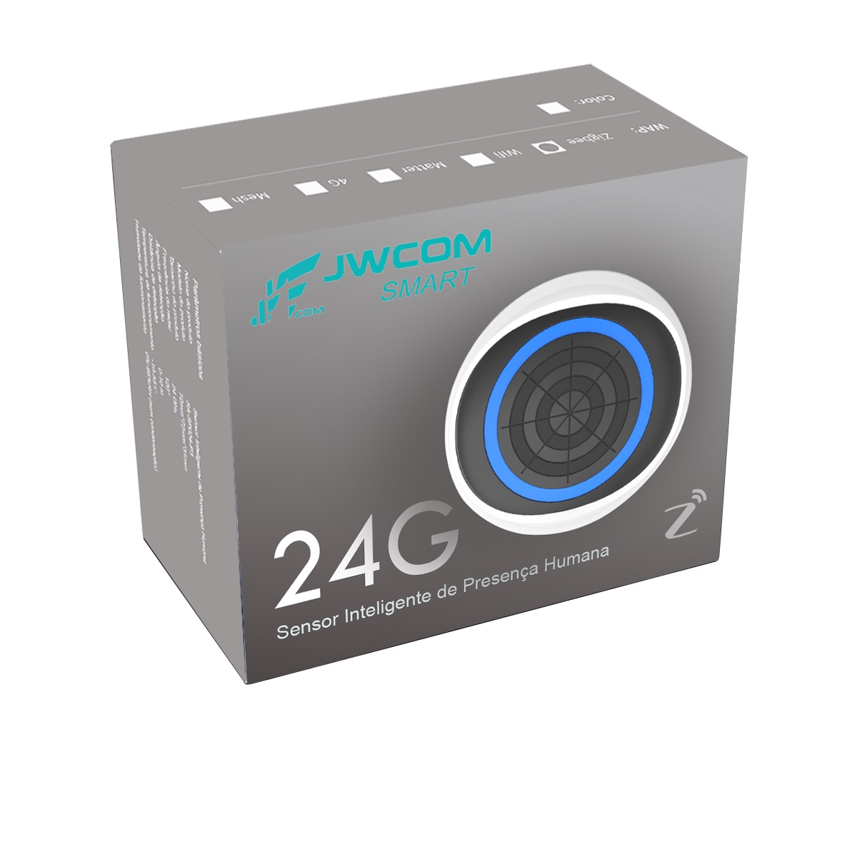 SENSOR DE MOVIMENTO HUMANO COM TECNOLOGIA 24G SA-SP24G-P3 SOBREPOR (DETECCAO POR RADAR DE ONDAS) (ZIGBEE 3.0) - Foto 1