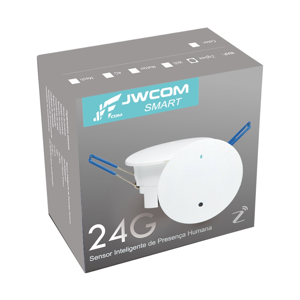 SENSOR DE MOVIMENTO HUMANO COM TECNOLOGIA 24G EMBUTIR (DETECCAO POR RADAR DE ONDAS) (ZIGBEE 3.0) SA-SP24G-T3 - Foto 1