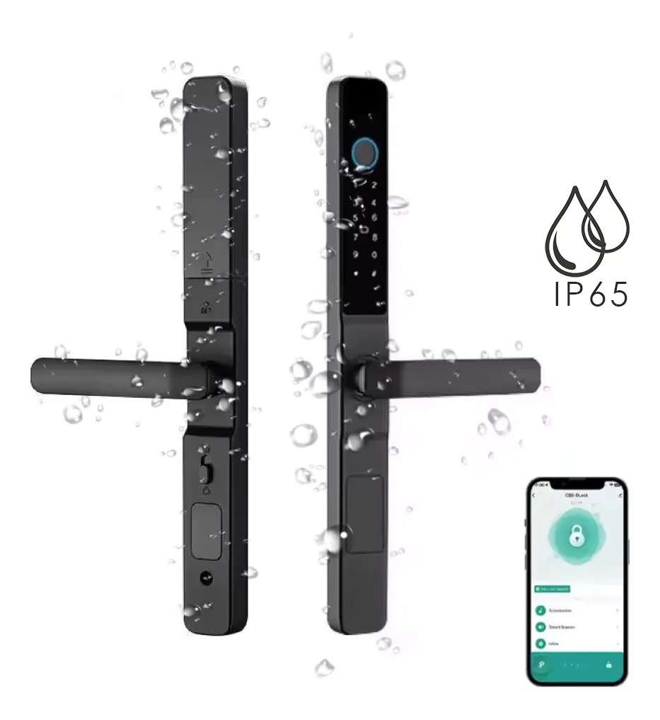 FECHADURA DIGITAL INTELIGENTE BIOMETRIA IP65 SA-FD11A-PV (WI-FI) PORTA DE ALUMINIO - Foto 2