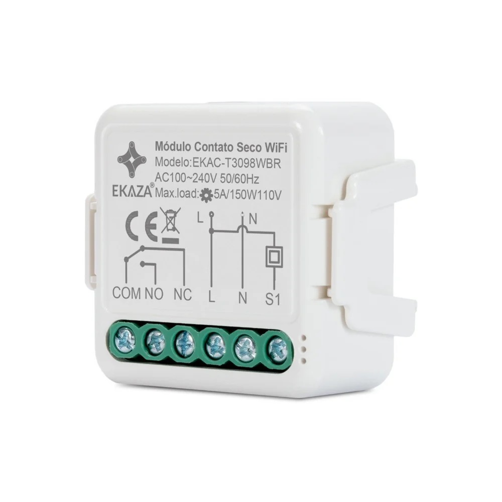 MINI MODULO INTERRUPTOR CONTATO SECO WIFI EKAC-T3098WBR - Foto 1