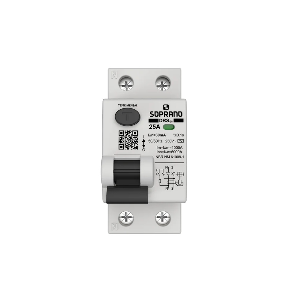 INTERRUPTOR DIFERENCIAL RESIDUAL DR 25A (2 POLOS) 230V DRS2 GIII TIPO AC - Foto 1