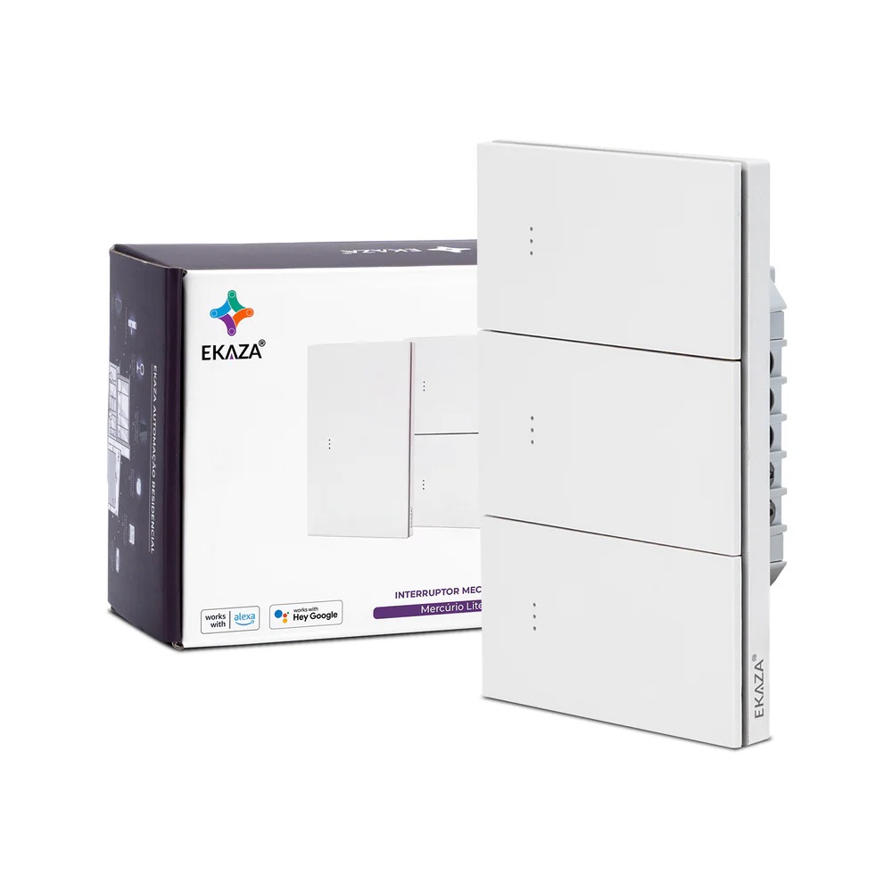 INTERRUPTOR INTELIGENTE MERCURIO LITE 2 BOTOES COM TOMADA 16A 2P+T BRANCO  (ZIGBEE 3.0) - Foto 4