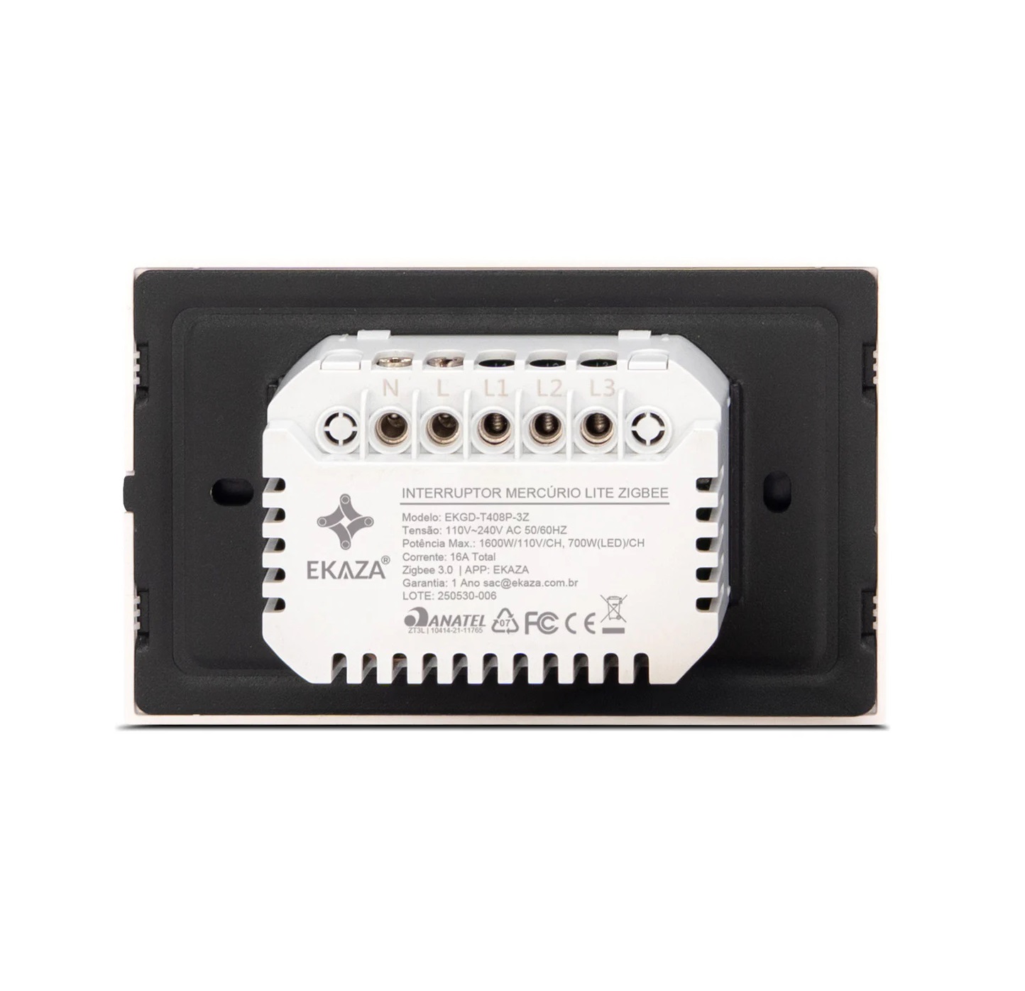 INTERRUPTOR INTELIGENTE MERCURIO LITE 1 BOT�O BRANCO (ZIGBEE 3.0) - Foto 1