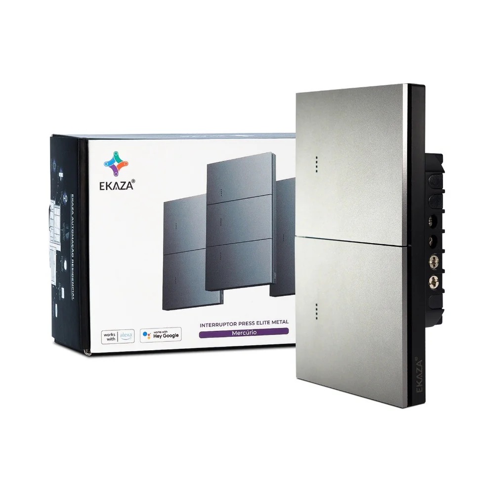 INTERRUPTOR INTELIGENTE MERCURIO LITE 2 BOTOES BRANCO (ZIGBEE 3.0) - Foto 2