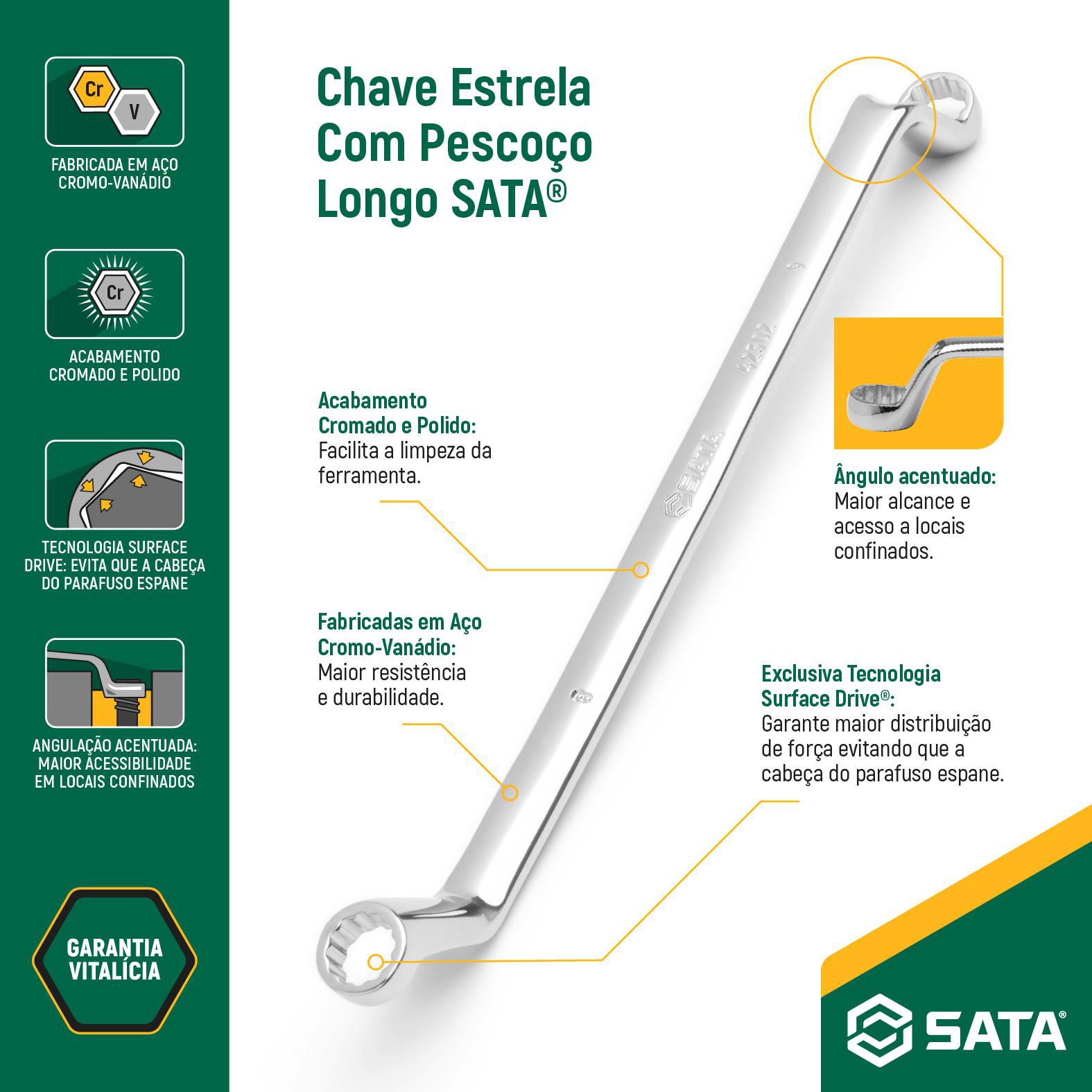 CHAVE ESTRELA 16X17 ANGULADA 75 ESPELHADA - Foto 2