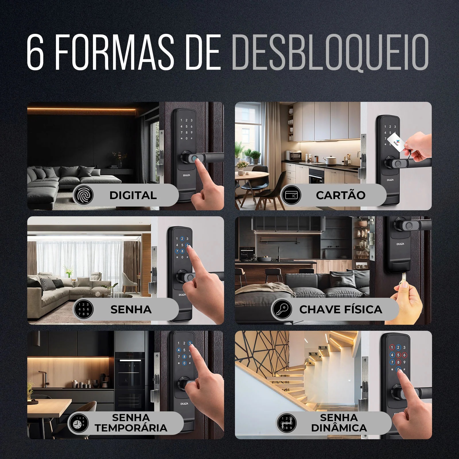 FECHADURA DIGITAL INTELIGENTE BIOMETRICA ALLOY T429 (WI-FI) - Foto 2