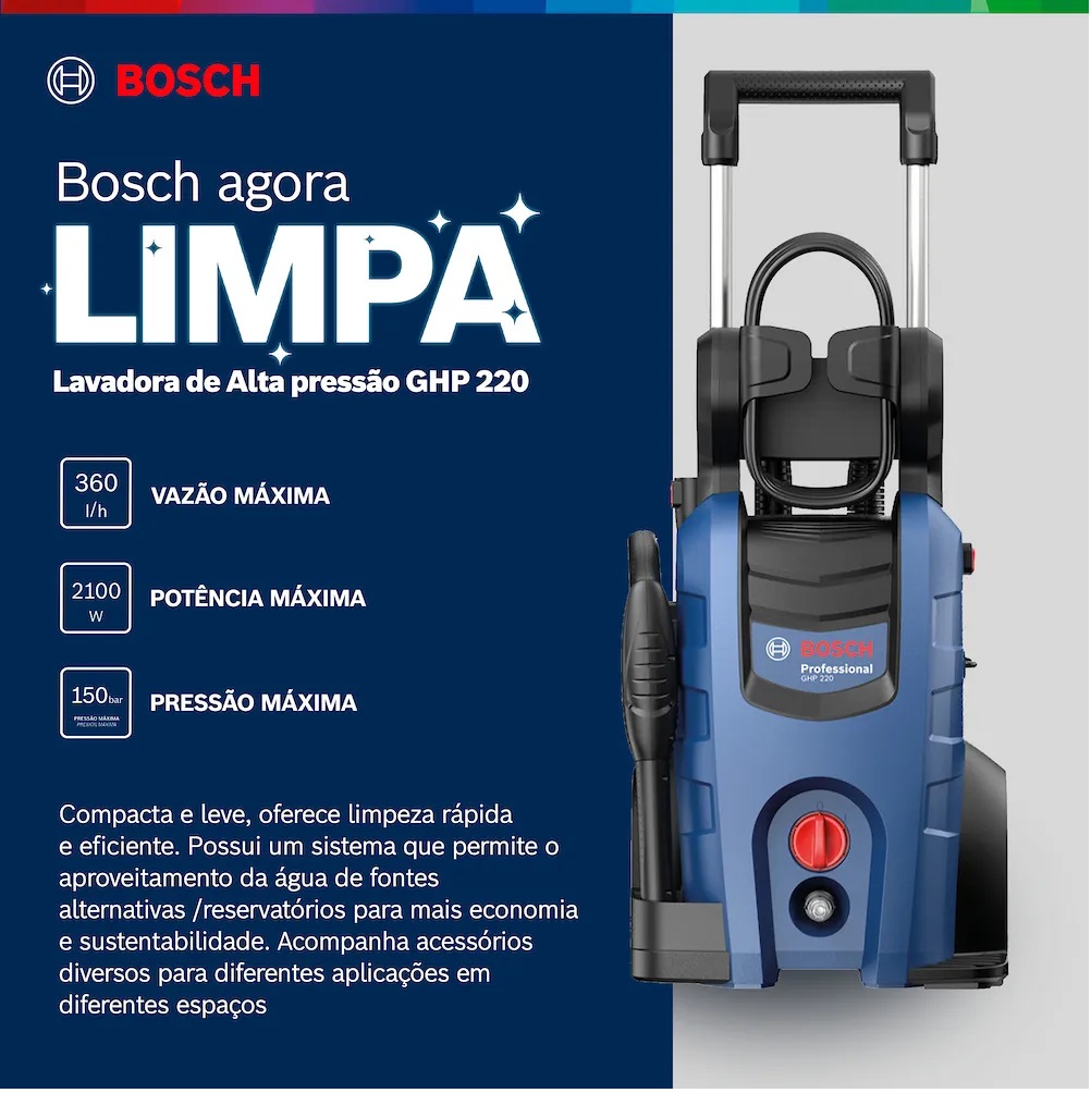 LAVADORA DE ALTA PRESS�O GHP 220 2200PSI 2100W 220V - Foto 4