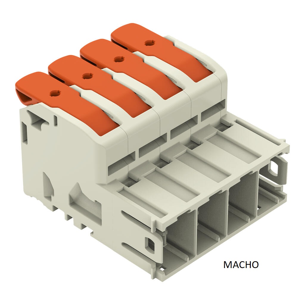 CONJUNTO MACHO + FEMEA 832 - 4 VIAS (CABO 25,00MM) 450V 32A  (832-1104/037-000+832-1204) IP20 - Foto 3