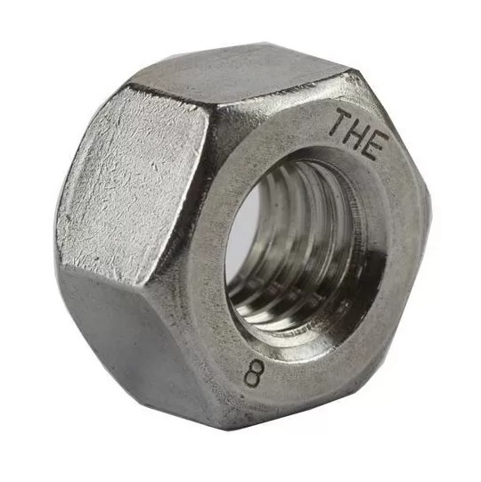 PORCA SEXTAVADO 1/2 UNC ASTM A194-2H PASSO 13 CHAVE 7/8 ZINCADO BRANCO - Foto 1