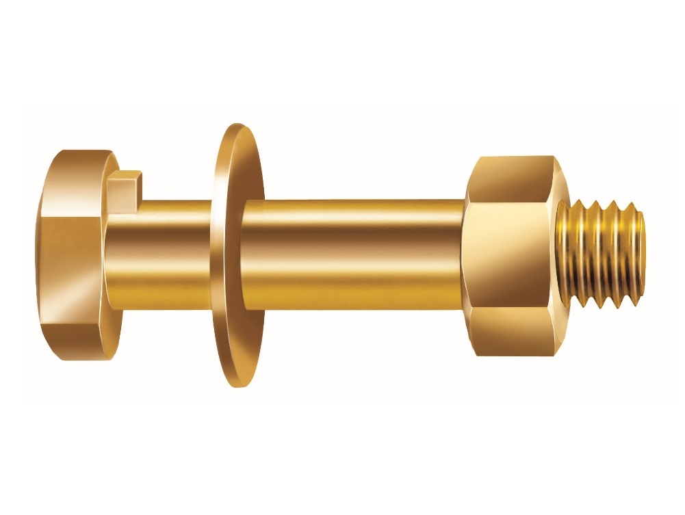 CONJUNTO P/RODA 5/8X3.1/8 UNF GRAU 5 PASSO 18 ROSCA PARCIAL ZINCADO AMARELO TRATOR - Foto 1