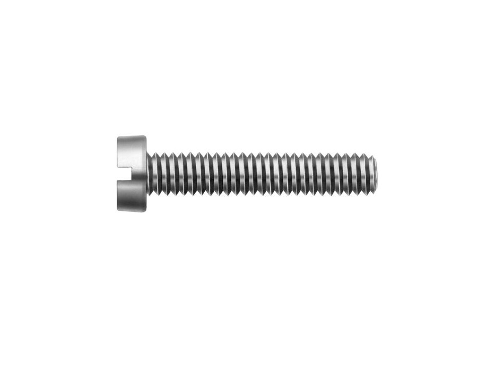PARAFUSO MAQUINA 3X8 MA CABECA CILINDRICA FENDA A2-70 INOX PASSO 0,5 ROSCA INTEIRA - Foto 1
