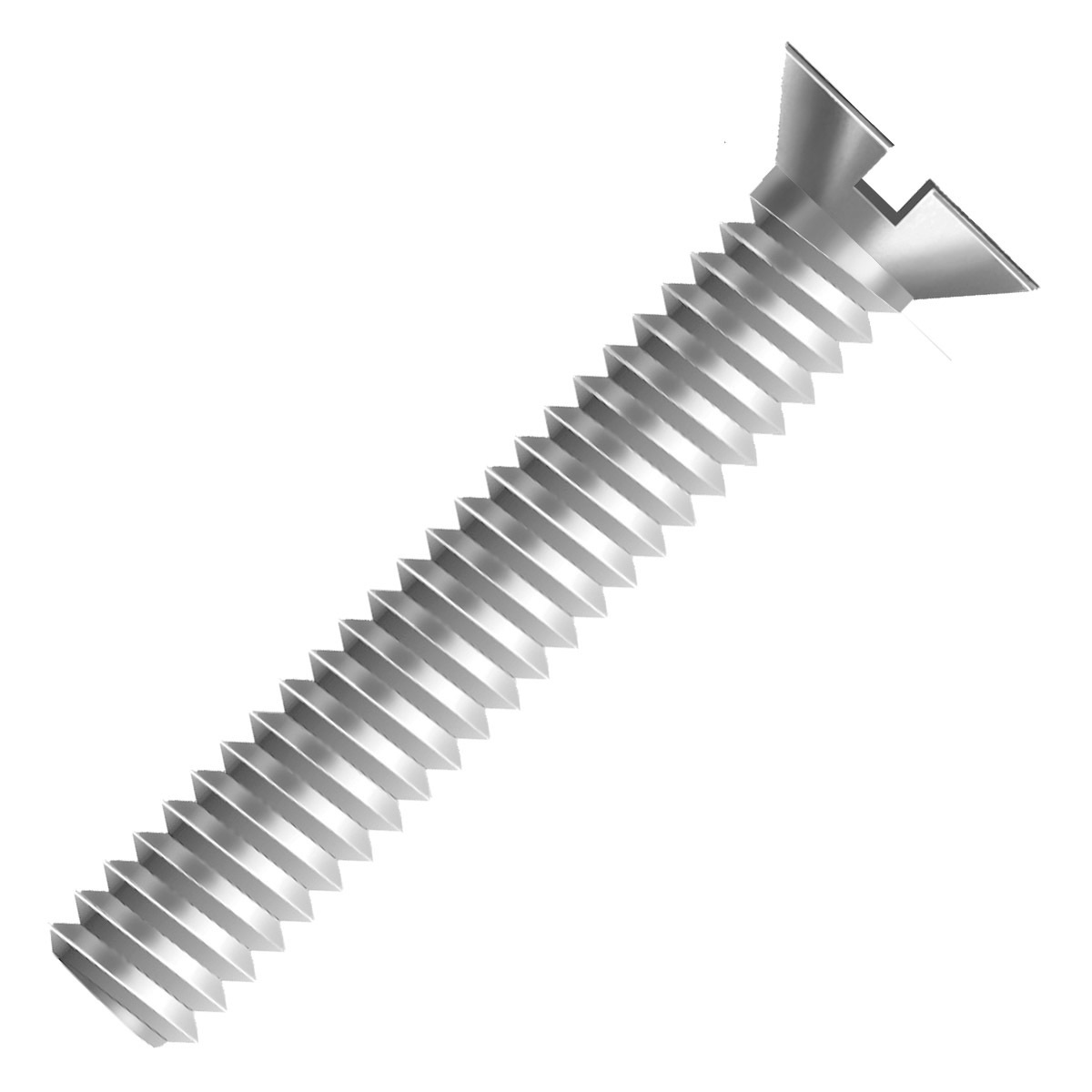 PARAFUSO MAQUINA 3/16X2 UNC CABECA CHATA FENDA 304 INOX PASSO 24 ROSCA INTEIRA