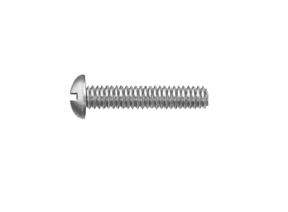 PARAFUSO MAQUINA 5/32X1/2 UNC CABECA REDONDA FENDA 304 INOX PASSO 32 ROSCA INTEIRA - Foto 1