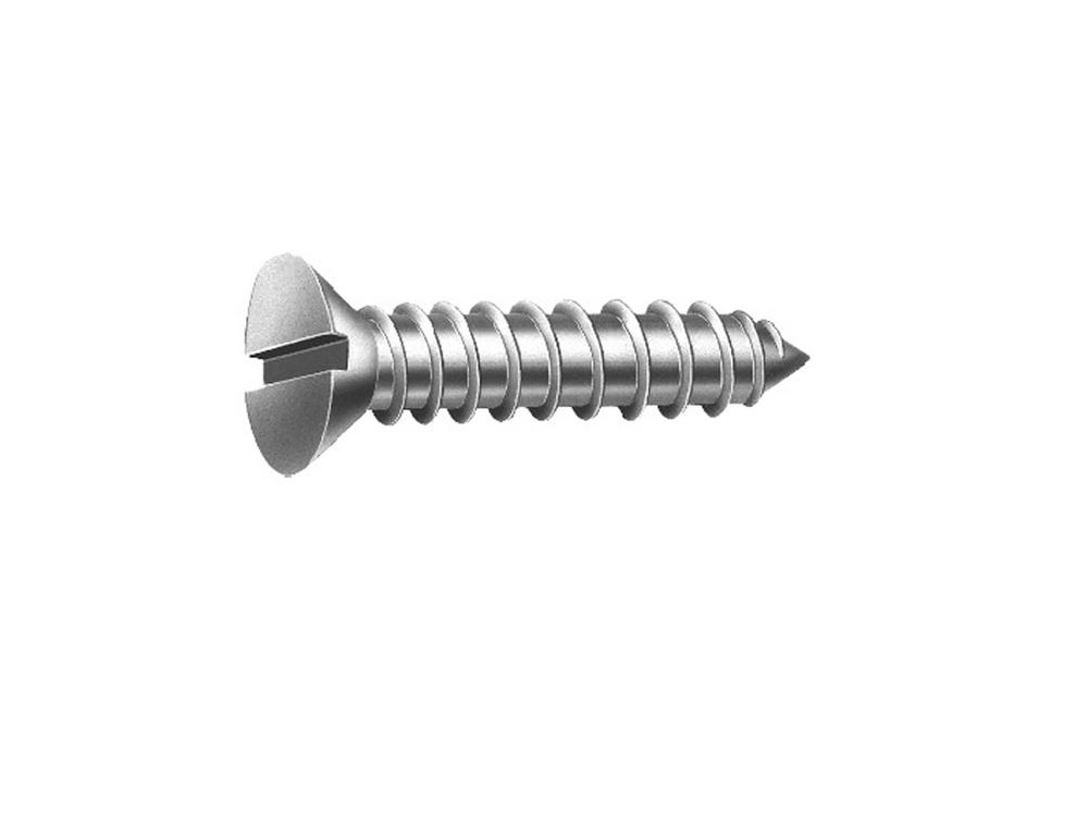 PARAFUSO ATARRAXANTE 2,9X13 CABE�A CHATA FENDA (A2 -304 INOX # 1 - ROSCA INTEIRA) - Foto 1