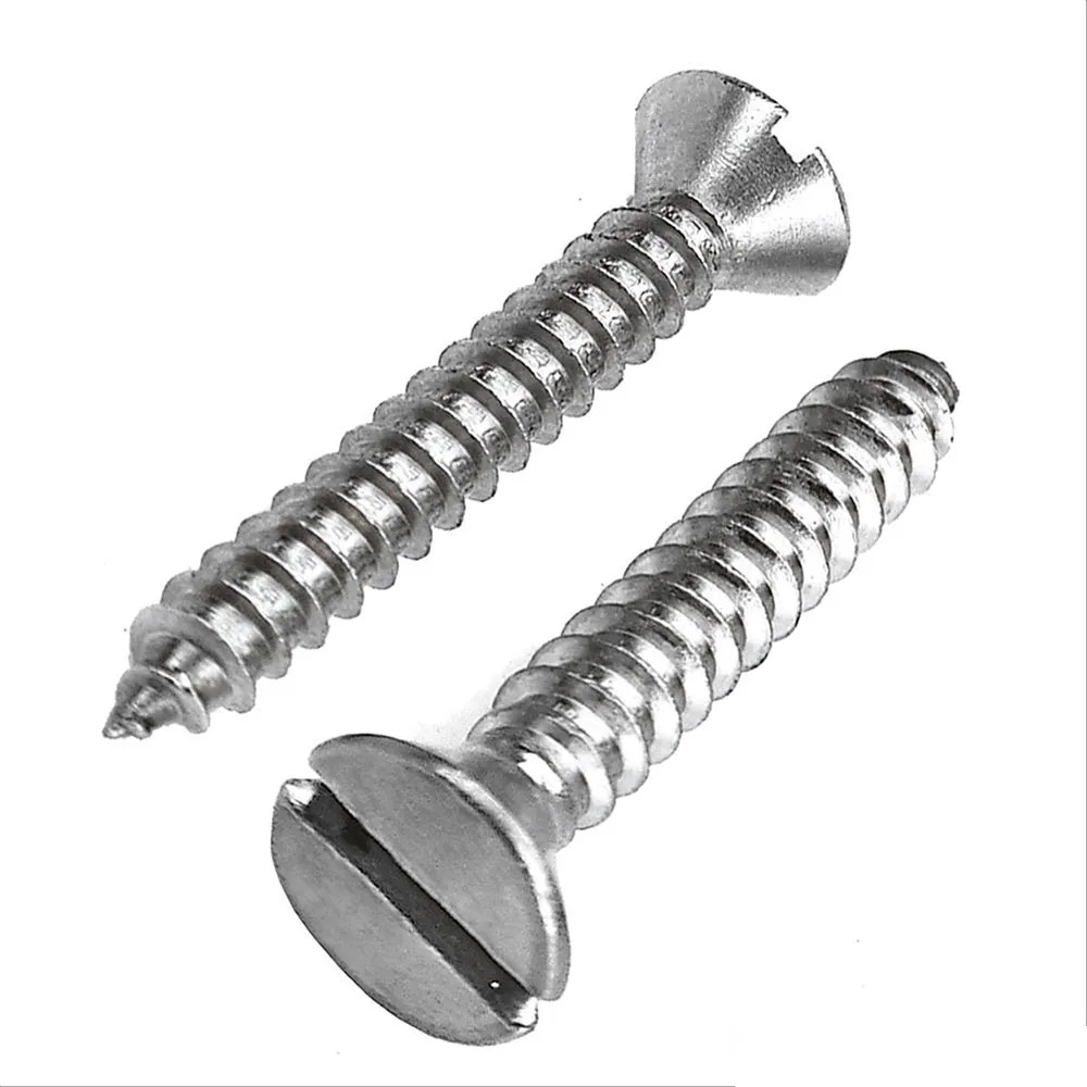 PARAFUSO ATARRAXANTE 4,2X19 CABEA CHATA FENDA (A2 -304 INOX # 2 - ROSCA INTEIRA)