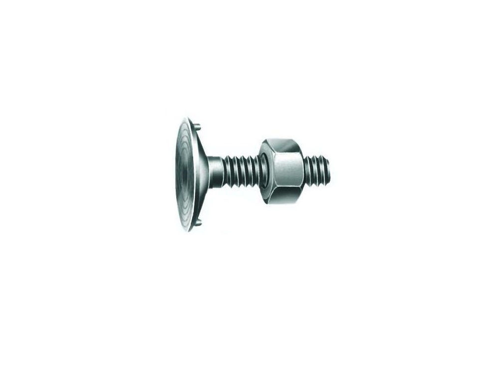 PARAFUSO CORREIA ELEVADORA 1/4X3/4 UNC (GRAU 2 - 20 FIOS - COM PORCA) POLIDO CABECA 18MM - Foto 1