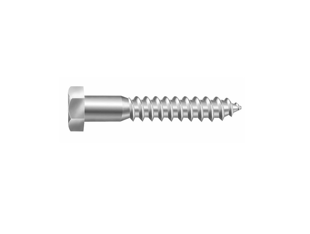 PARAFUSO SEXTAVADO 3/16X25 SOBERBO (GRAU 2 - ROSCA PARCIAL) A�O CARBONO ZINCADO BRANCO - Foto 1