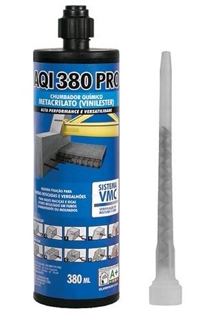 CHUMBADOR QUIMICO INJEO 380ML AQI VINILESTER BI COMPONENTE - Foto 1