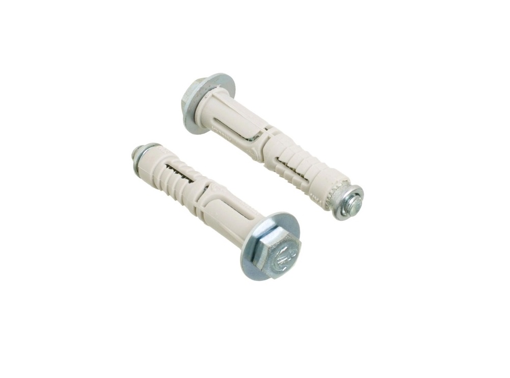 CHUMBADOR CBA NYLON COM PARAFUSO COMPLETO 1/4X2 ZINCADO - Foto 1