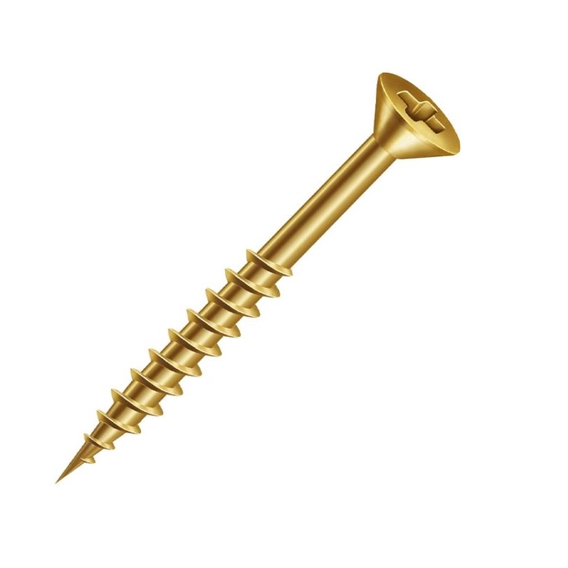 PARAFUSO MOVEIS 7X50 ROSCA ESTRUTURAL CABEA PLANA 17MM (CHAVE ALLEN 4MM) BICROMATIZADO