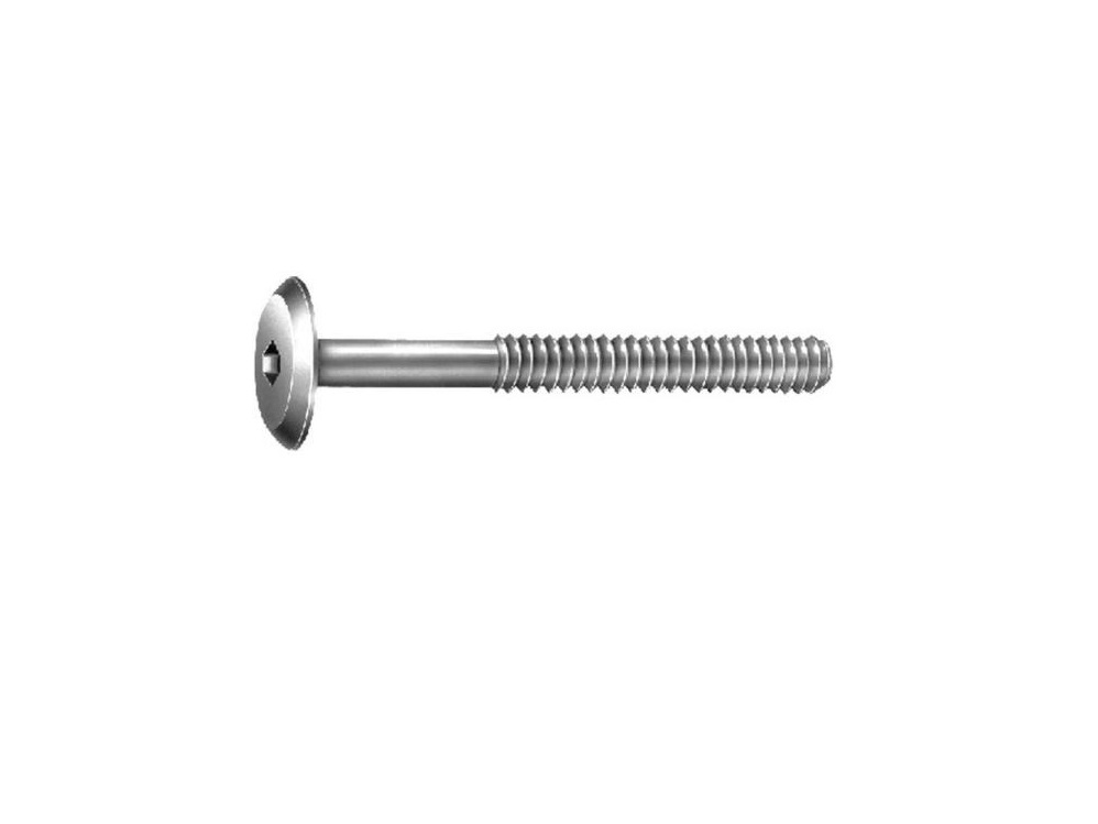 PARAFUSO MOVEIS 1/4X40 UNC CABECA TAMPINHA PLANA 13MM (CHAVE ALLEN 4MM) BICROMATIZADO - Foto 1