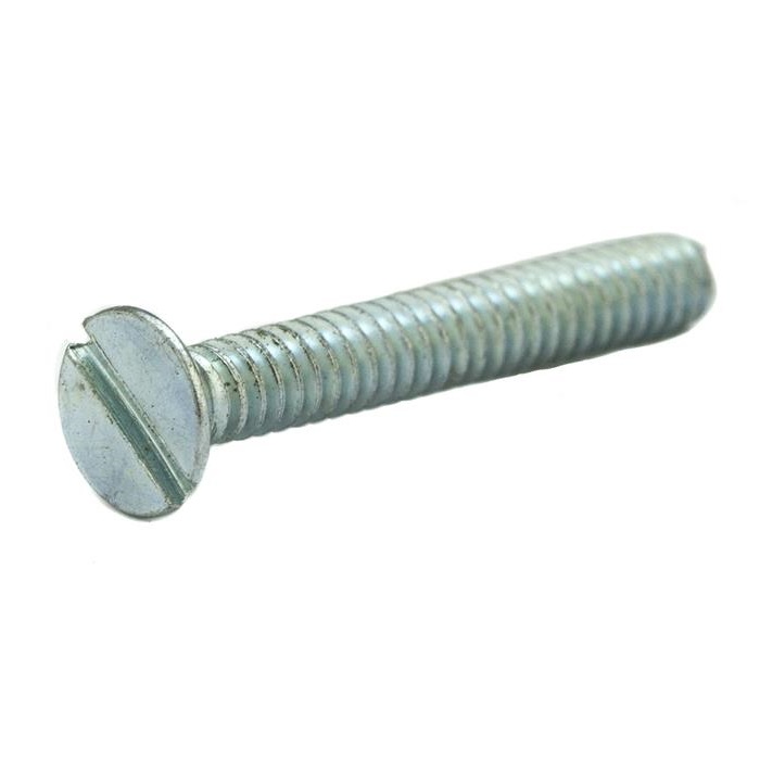 PARAFUSO MAQUINA MA 4X14 CABEA CHATA FENDA ZINCADO (*)