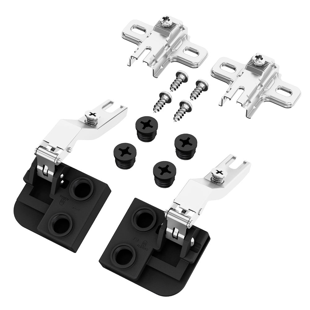 DOBRADIA COM CALCO PARA VIDROS 4MM PRETO