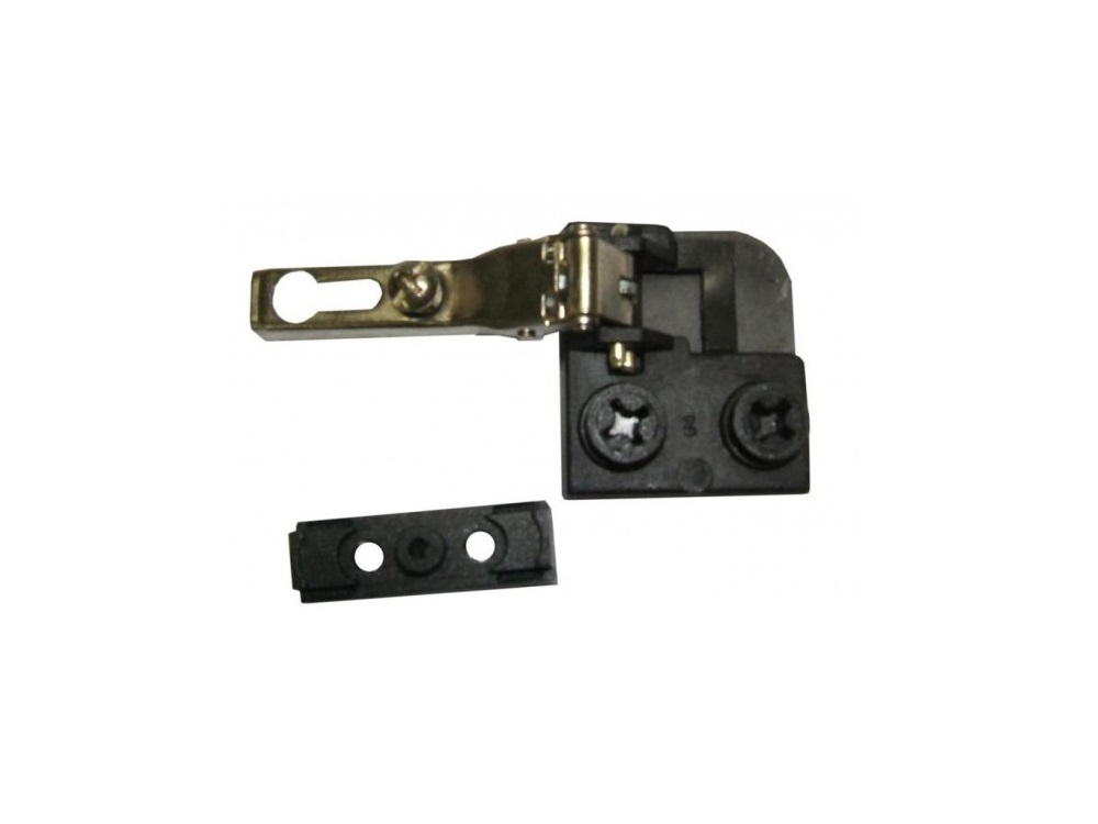 DOBRADIA COM CALCO PARA VIDROS 4MM PRETO - Foto 1