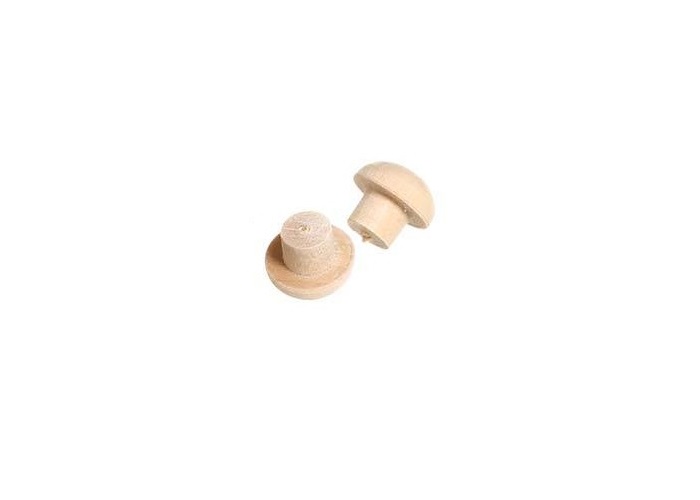 TAPA FURO MADEIRA 8MM COM CABE�A MOGNO - Foto 1