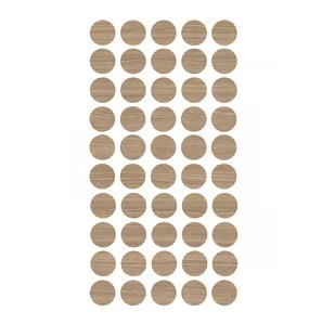 TAPA FURO ADESIVO 18MM MAPLE (CARTELA COM 24 UNIDADES)