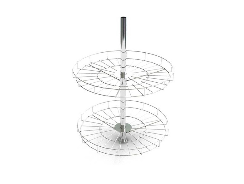 KIT COM 2 CESTO GIRATORIO 35CM BRANCO COM TUBO 45CM - Foto 1