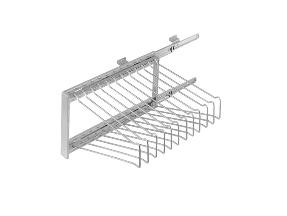 CALCEIRO 12 VARAS 45CM H242/L435 CROMADO COM TRILHO CD450 FGVTN - Foto 1