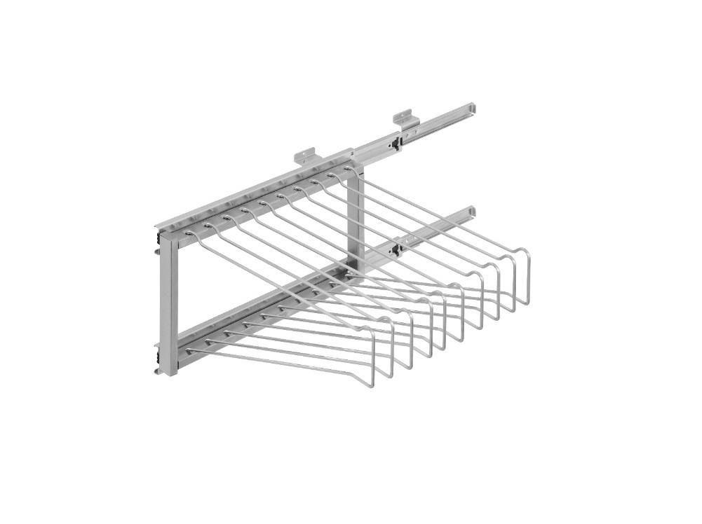 CALCEIRO 12 VARAS 40CM H218/L410 CROMADO COM TRILHO CD400 FGVTN - Foto 1