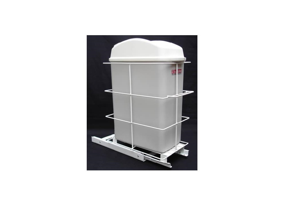 LIXEIRA SIMPLES COM BALDE 20LT H480/L235/P370 BRANCO - Foto 1