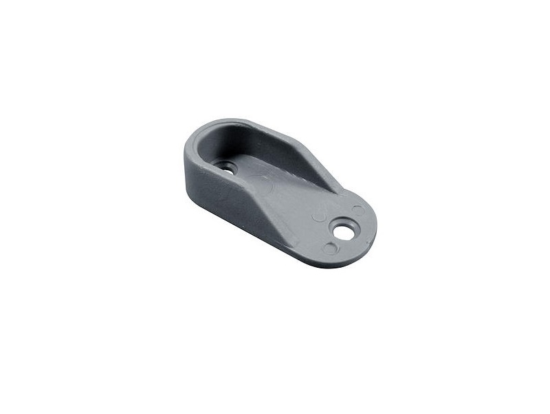 SUPORTE DE VARAO PLASTICO OBLONGO CINZA - Foto 1