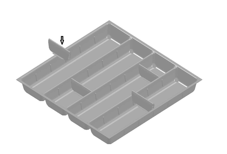 CONJUNTO DIVISOR TALHER COMPONIVEL 485MMX485MMX55MM BRANCO 500 RMR - Foto 2