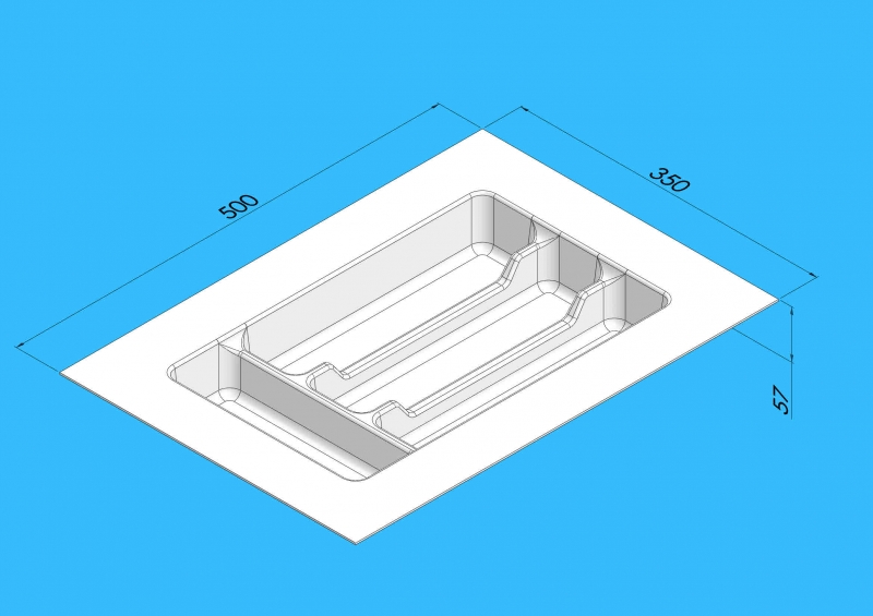 DIVISOR TALHER 350MMX490MX57MM BRANCO RM2018 - Foto 1