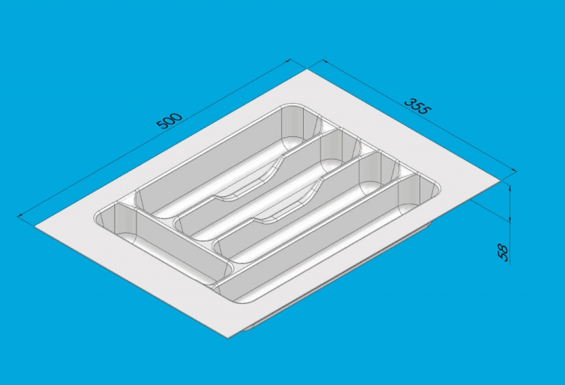 DIVISOR TALHER 355MMX490MMX57MM BRANCO RM2019 RMR - Foto 1